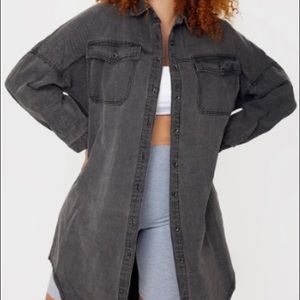 Pretty Little Thing oversized denim shirt